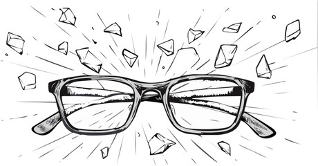 broken pieces of shattered glasses fragments, cutout png.three-dimensional, transparent, cut-out, glasses, ice, piece, sharp, shattered, broken, fragment, blast, burst, diamond, explode, explosion, 