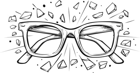 broken pieces of shattered glasses fragments, cutout png.three-dimensional, transparent, cut-out, glasses, ice, piece, sharp, shattered, broken, fragment, blast, burst, diamond, explode, explosion, 