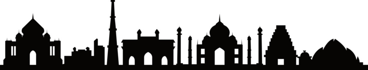 City Skyline Silhouette – Vector Urban Landmark Outline