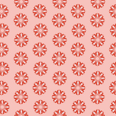 Blooming florals seamless vector pattern