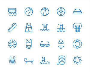 Pool icon set
