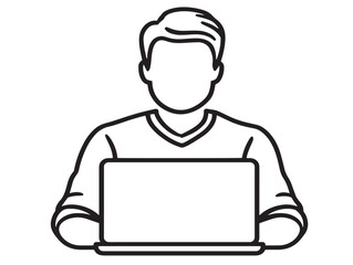 Clean and modern freelance tech worker icon design