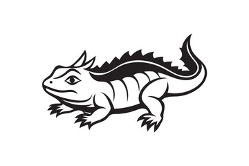 Komodo dragon silhouette. (1)