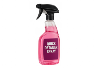 Quick detailer spray bottle isolated on transparent background