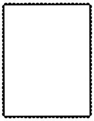 Simple Doodle Border Frame. Hand-Drawn Black Line Borders. Modern Minimalist Border Frame. Perfect for invitations, worksheets, weddings, and printable projects.
