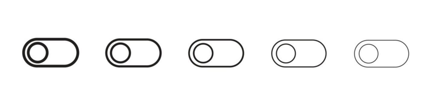 Switch icon in thin to bold stroke versions on white background