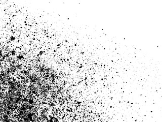 Glitch distorted grungy isolated layers. Grunge halftone vector print overlay background