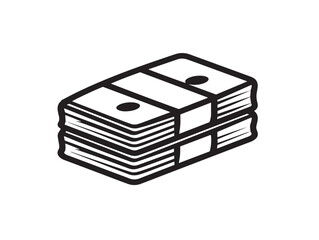 Stack of money icon in clean vector format