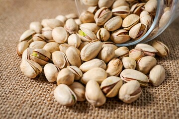 Pile of Dry Roasted and Salted Pistachios 