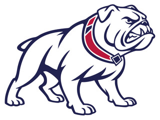 Powerful Bulldog Mascot Illustration