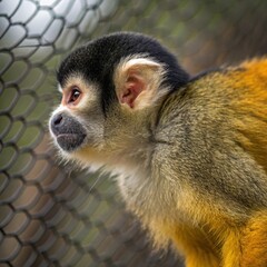 Obraz premium A monkey hanging with tree