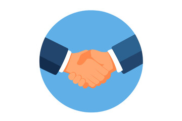 Vector icon depicting a handshake, suitable for business and financial backgrounds