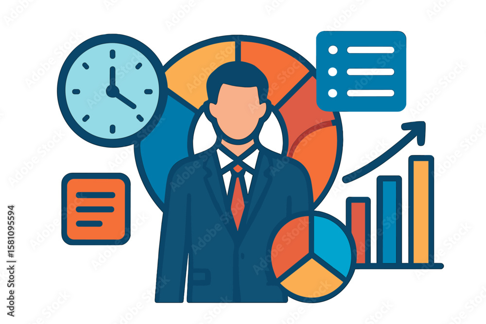 Poster the vector web site features a gradient design template, incorporating data analytics, dashboard, an
