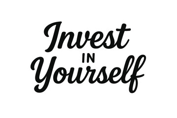 Invest in your own personal growth and development through modern calligraphy and vector illustration