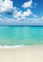 Fototapeta premium Tranquil Turquoise Ocean Beach Scene