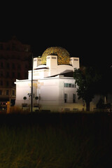 The Vienna Secession building, a historical landmark in Vienna, Austria.