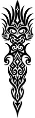 Fototapeta premium Indian tribal symbols, fire icons, flame tattoos design