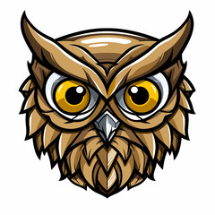 Fototapeta premium Minimalistic image of owl symbol of wisdom in vector art style