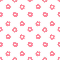seamless pattern with pink flowers 