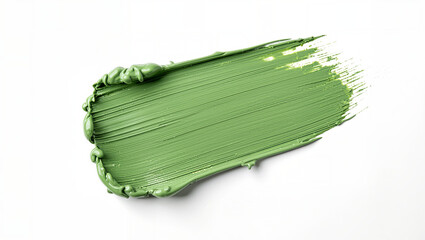 Vivid green brushstroke pattern on white canvas for graphic design resources - design element