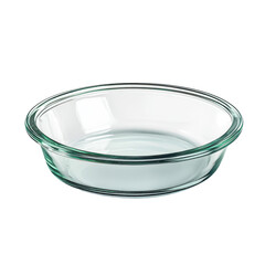 Glass refractory baking tray or dish, High-quality glass baking tray, designed for safe use in ovens, isolated on transparent background