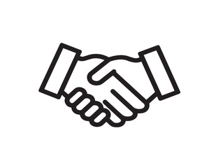 Partnership vector icon in clean modern outline