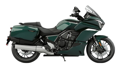 Obraz premium Tourer One Motorcycles 2025 isolated on white background, Realistic image, Highly detailed. High Resolution 