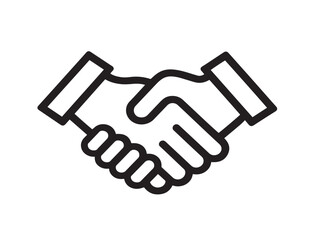 Obraz premium Elegant handshake icon for corporate agreement visuals