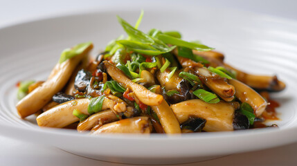 King Oyster Mushroom Stir-Fry With Scallions