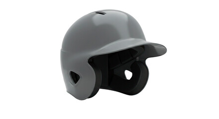Fototapeta premium Gray baseball helmet, essential for protecting players on the field