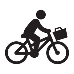 Obraz premium Bicycle Delivery Rider Eco-Friendly Transport