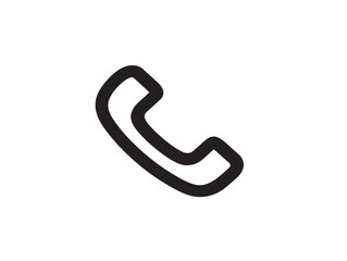 Clean outline phone icon for communication themes