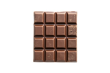 Obraz premium A chocolate bar isolated on a white isolated on a transparent background in PNG format.