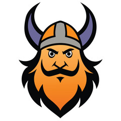 Viking Mascot Vector design on white background