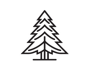 Obraz premium Forest landscape tree icon with modern simplicity