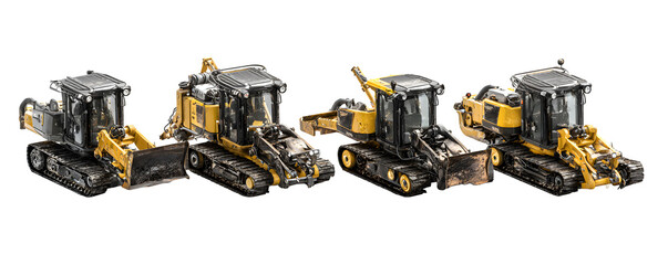 Premium Studio-Lit Detailed Four trenchers side by side e digital artwork, transparent background, ideal for graphic design and web banners, mockups, digital downloads, royalty-free