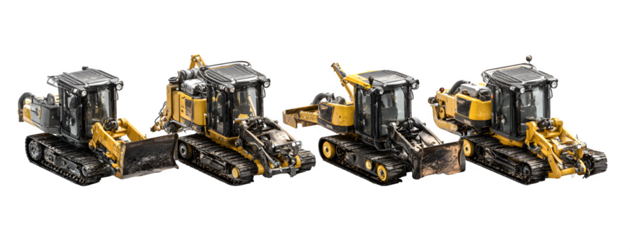 Premium Studio-Lit Detailed Four trenchers side by side e digital artwork, transparent background, ideal for graphic design and web banners, mockups, digital downloads, royalty-free