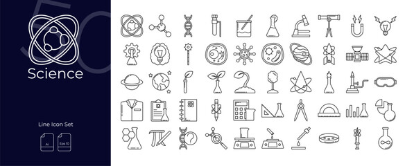 Science Line Editable Icons set. Vector illustration in modern thin line style of Science icons: science,laboratory,biology, etc