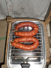 chorizo on grill