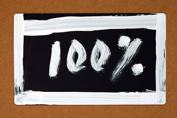 a simple hand-drawn sign or label with 