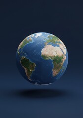 Fototapeta premium Pixelated Earth Globe 3D Render