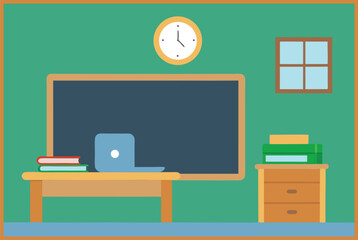 vector illustration of a modern office, class room  