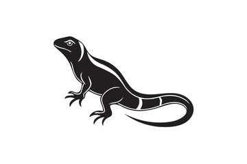 Fototapeta premium Desert iguana silhouette. (1)