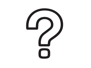 Minimalist vector question mark symbol design icon