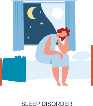 Young man sitting on a bed at night, holding his head in his hands, grappling with insomnia and the challenges of sleep disorders, reflecting the struggle with mental health issues