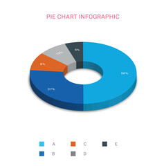 Vector illustration of business pie chart infographic elements design