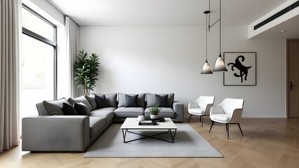 Fototapeta premium Modern Living Room Interior Concepts