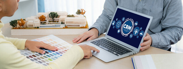 Customer relationship management system on brisk computer for CRM business and enterprise