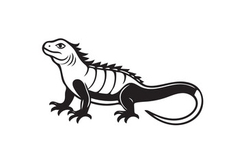 Obraz premium Desert iguana silhouette.