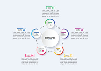 Circular Infographic with Data Points